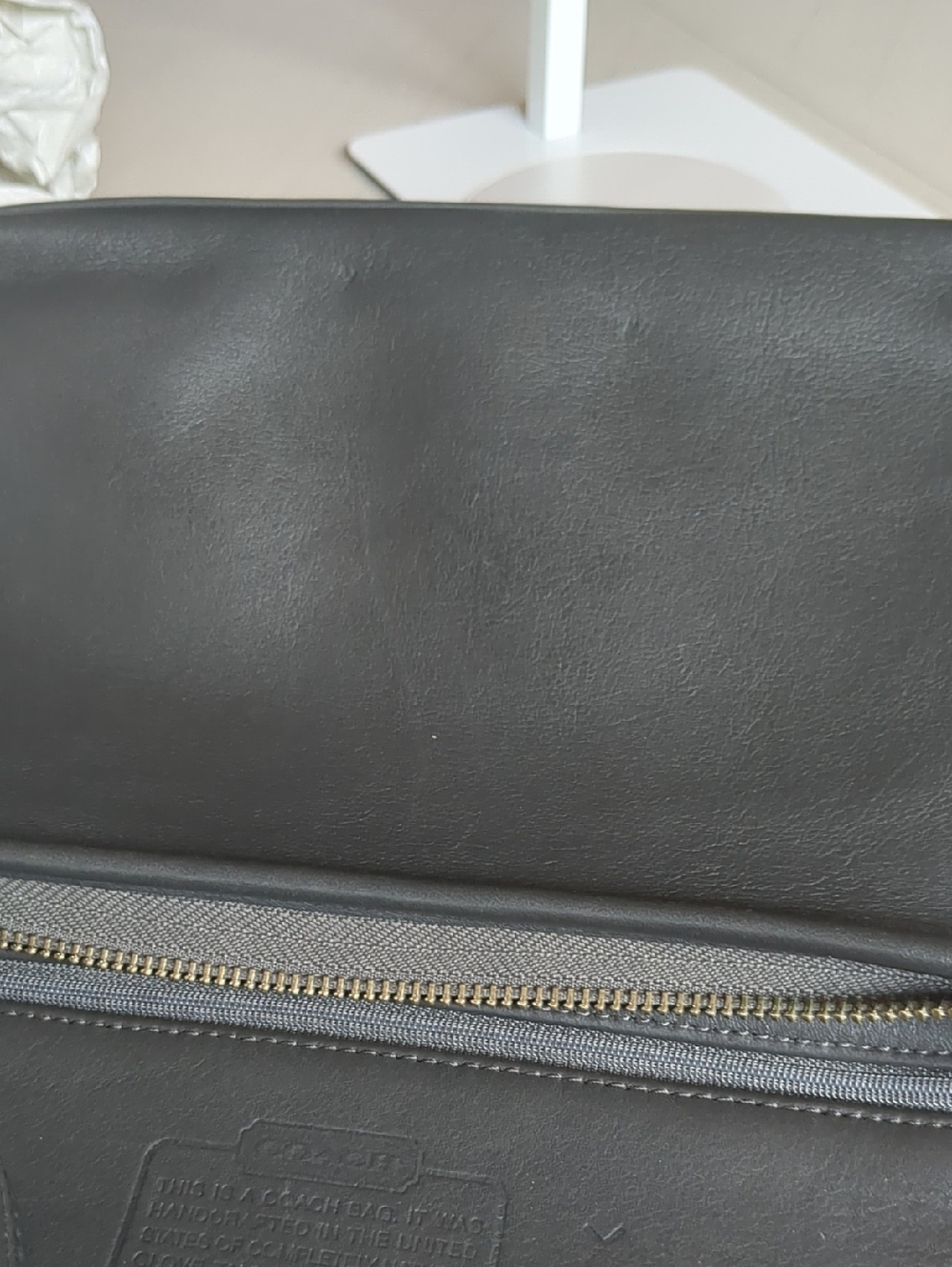 Coach Hobo Style 9059 in Charcoal grey Leather, Vintage Shoulder Bag - Picture 13 of 13